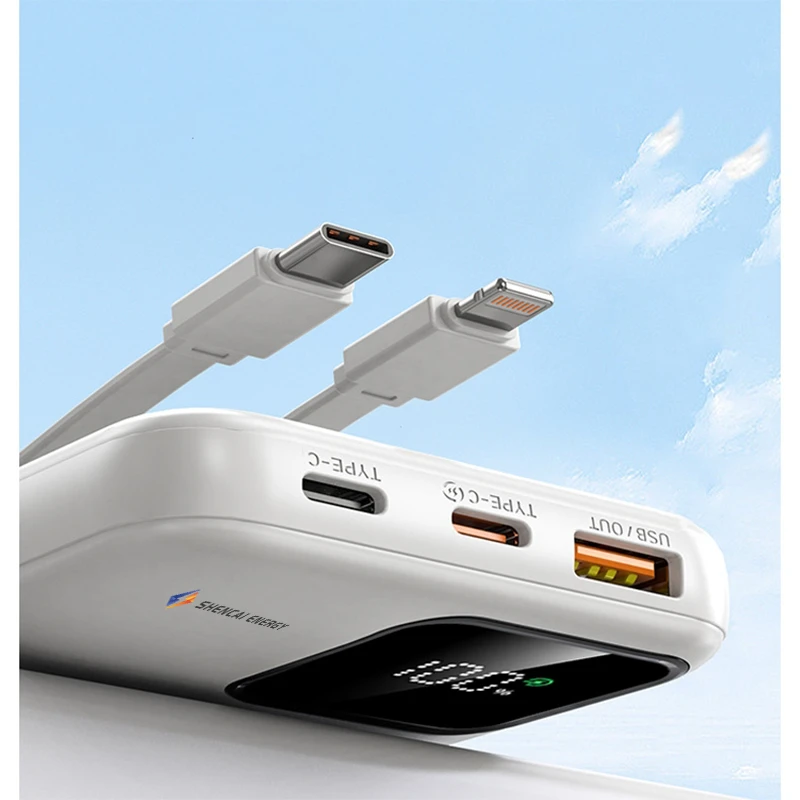 Slim Mini Fast oplader 22,5w kablet oplader 10000mAh Power Bank Stor kapacitet Bærbare strømbanker